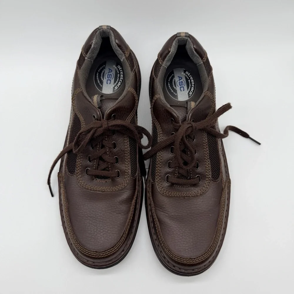 Streetcars Shoes Men's Sz 11M Brown Navigate Leather Oxfords ASC Comfort Walking